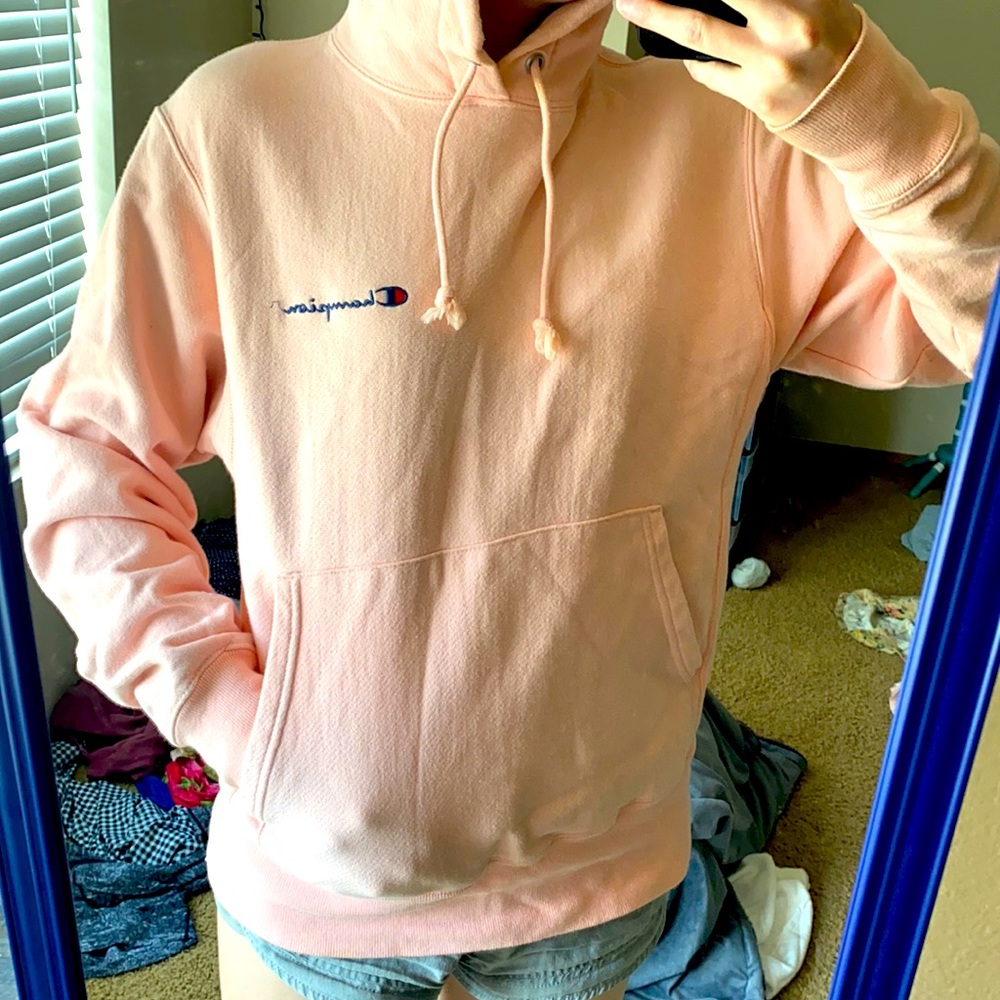 Light pink champion hoodie